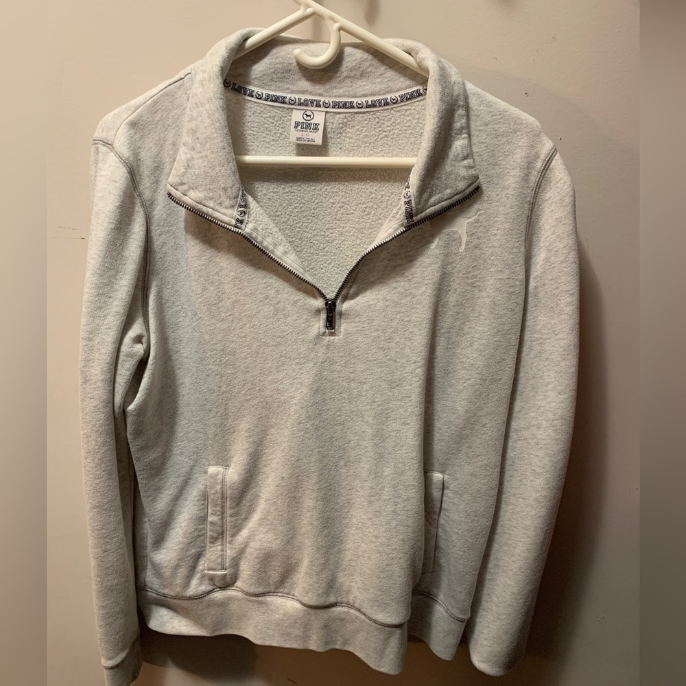 Pink VS sweater 3/4 zip